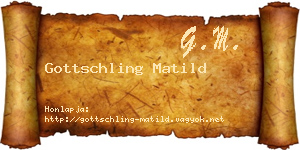 Gottschling Matild névjegykártya